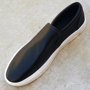 Perforated Slip-On White Sole Fashion Sneaker Flat